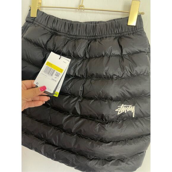 STUSSY X NIKE Black Puffer Streetwear Mini Skirt Size Small NWT - Picture 6 of 7